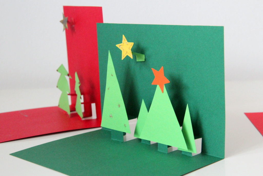 Weihnachtskarten mit Tannenbaummotiv