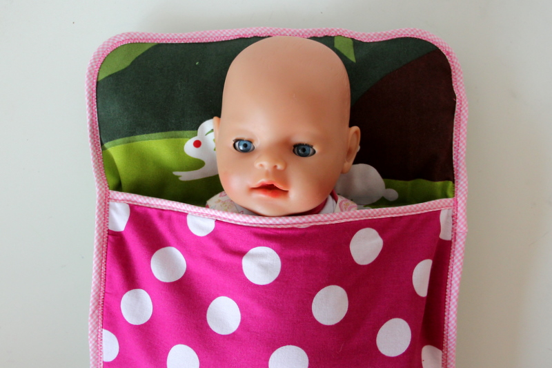 Puppenschlafsack Kissen - sleeping bag cushion
