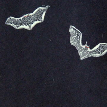 gedruckte, nachtleuchtende Fledermäuse - bats