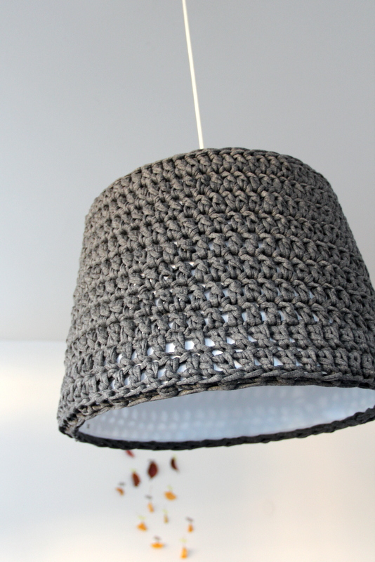 gehäkelter Lampenschirm Hängeleuchte - crochet lampshade
