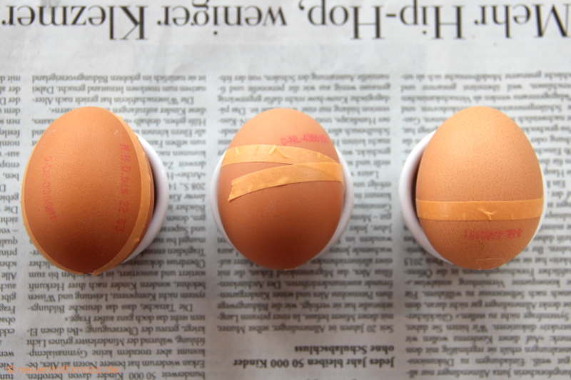Eier mit Washi Tape gestalten - bemalen